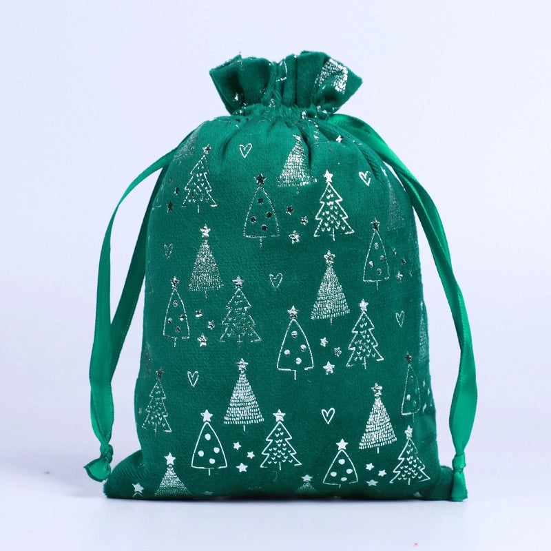 Christmas Minimalist Classic Style Christmas Tree Snowflake Flocking Holiday Daily Gift Bags Gift Wrapping Supplies