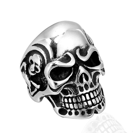 Commute Skull Titanium Steel Stoving Varnish None None Halloween Men'S Rings