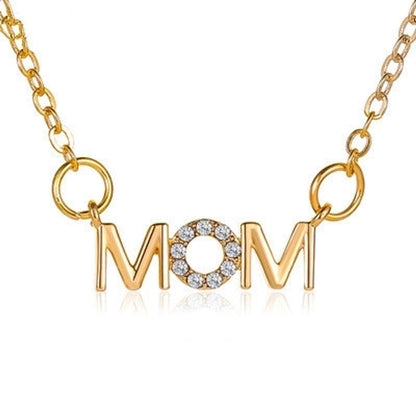 Necklace Simple English Alphabet Necklace Mother Pendant Clavicle Chain Mom Copper Necklace