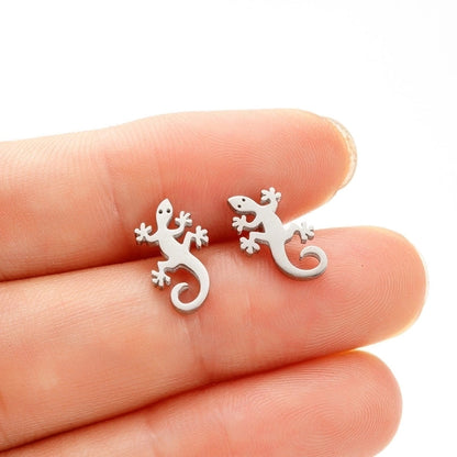 1 Pair Cute Animal Polishing Plating 304 Stainless Steel 18K Gold Plated Ear Studs
