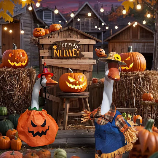 10 Pieces Porch Goose Clothes Christmas Goose Costume Halloween Thanksgiving Easter Independence Day Doll Accessories