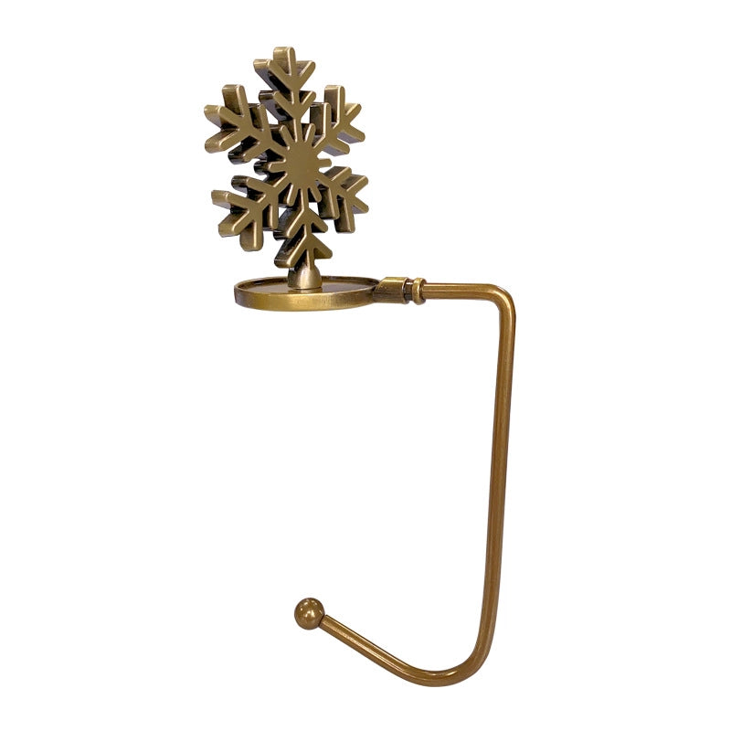 Christmas Fireplace Hook Metal Bag Hook Snowflake Christmas Stocking Hook In Stock