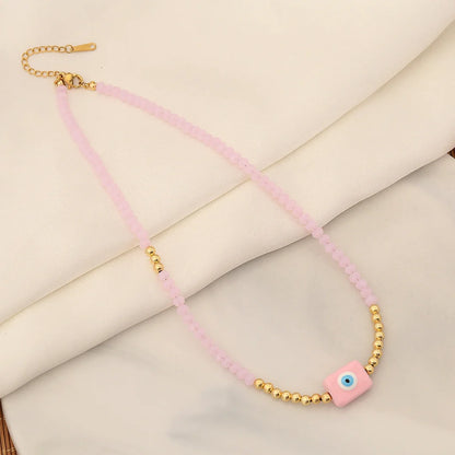 Eye Geometric Artificial Crystal Handmade Necklaces