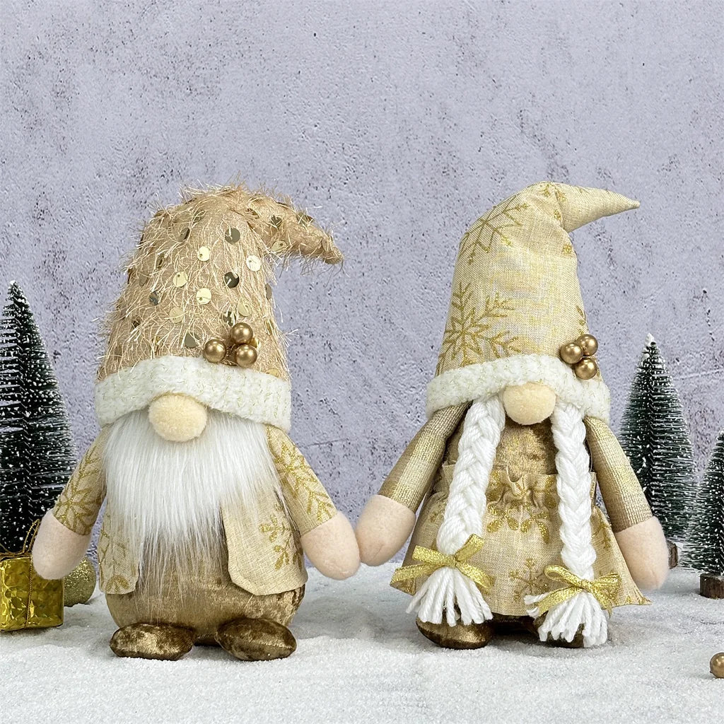 Hooded Faceless Doll Holiday Gnome Santa Claus Plush Doll Christmas Outfit