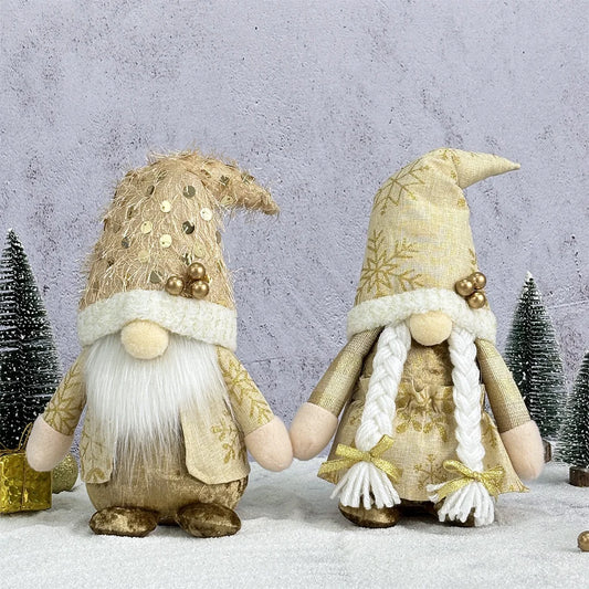 Hooded Faceless Doll Holiday Gnome Santa Claus Plush Doll Christmas Outfit