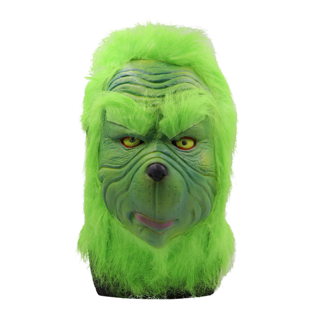 Mask 2023 Christmas Green Furry Monster Gloves Cosplay Santa Hat The Grinch