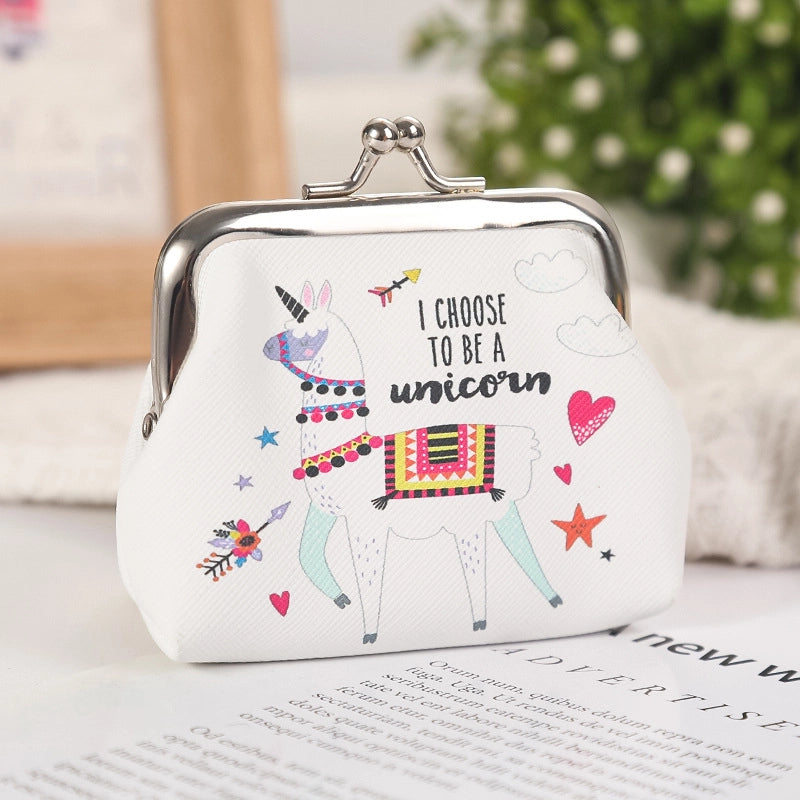 Women's Plant Pu Leather Buckle Kids Wallets