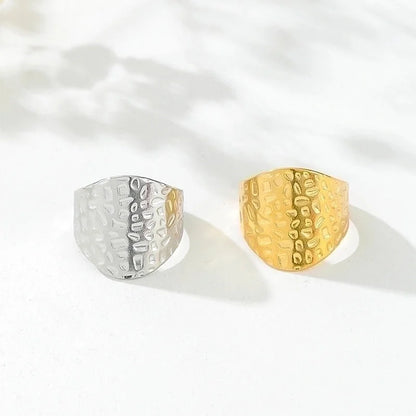 Y2K Exaggerated Geometric Round Dots 304 Stainless Steel 18K Gold Plated Plating Open Rings