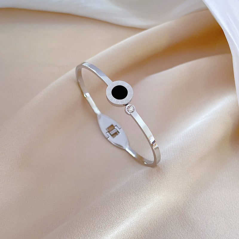 Korean East Asia Symbol Titanium Steel Electroplating Bangles