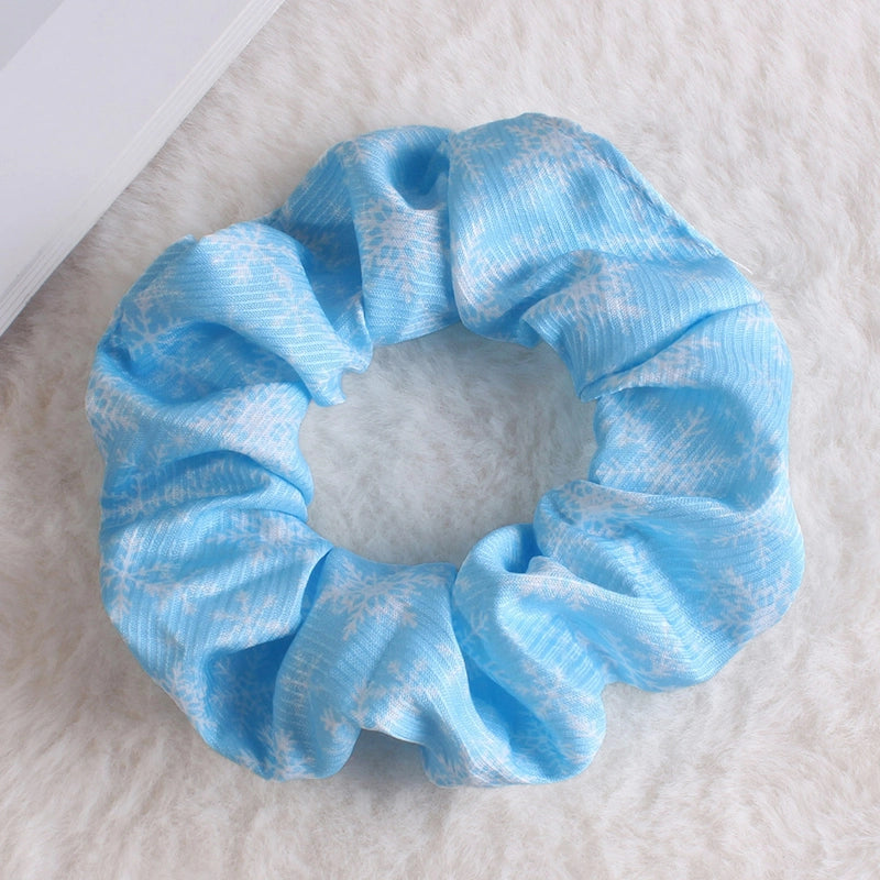 Classic Style Women's Plaid Snowflake Cloth Hair Tie