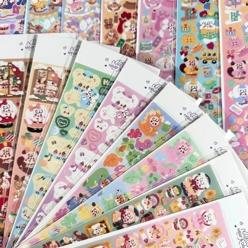 Cute Cartoon Animal Handbook Stickers