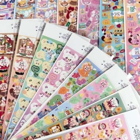 Cute Cartoon Animal Handbook Stickers