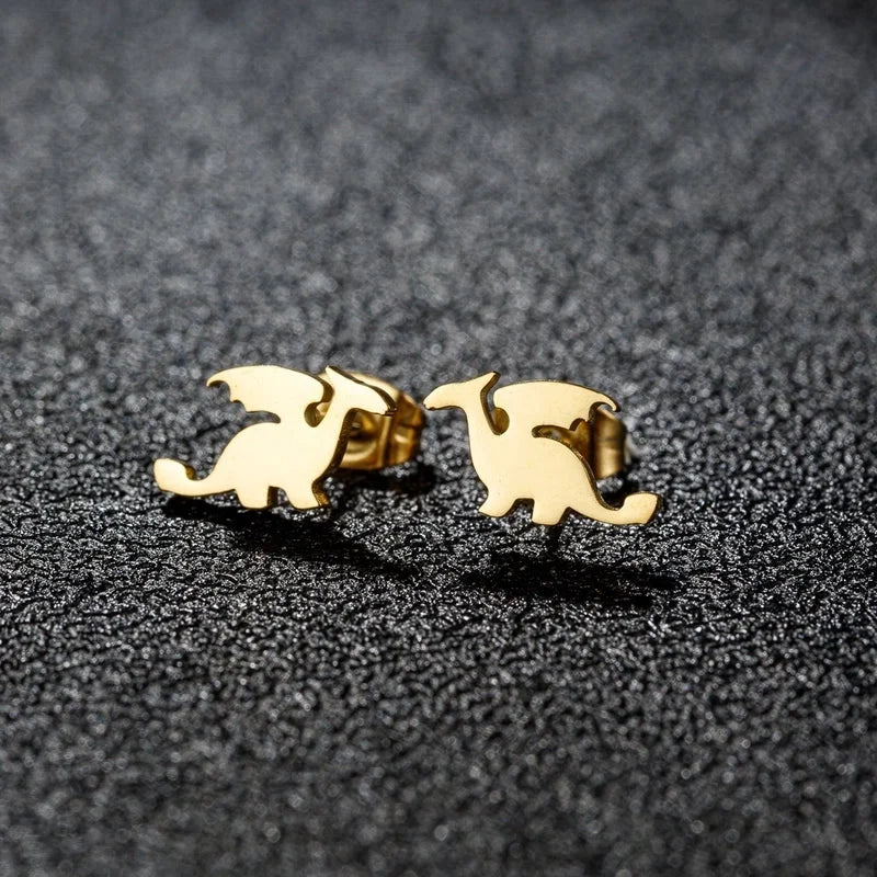 1 Pair Sweet Minimalist Artistic Heart Shape Butterfly Polishing 304 Stainless Steel 18K Gold Plated Ear Studs