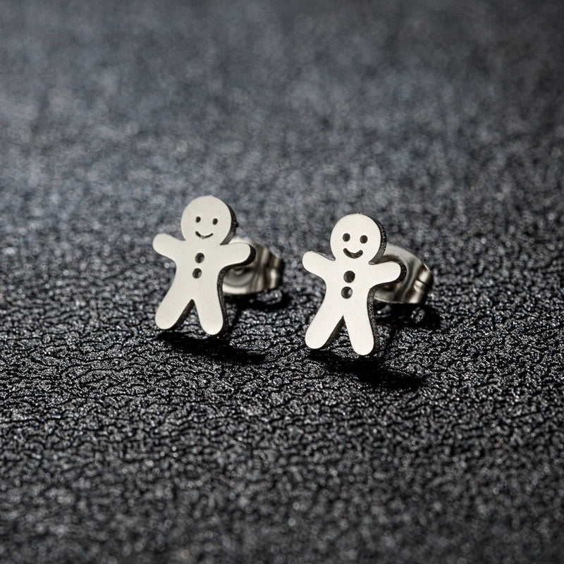 1 Pair Minimalist Classic Style Geometric Polishing Plating 304 Stainless Steel 18K Gold Plated Ear Studs