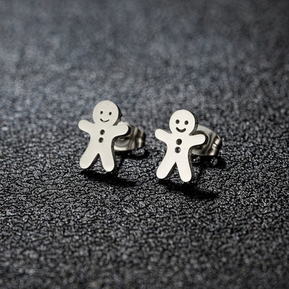 1 Pair Minimalist Classic Style Geometric Polishing Plating 304 Stainless Steel 18K Gold Plated Ear Studs