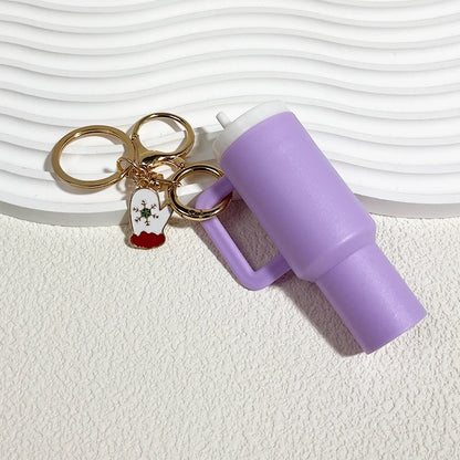 Cute Classic Style Christmas Tree Christmas Socks Cup Plastic Christmas Unisex Bag Pendant Keychain