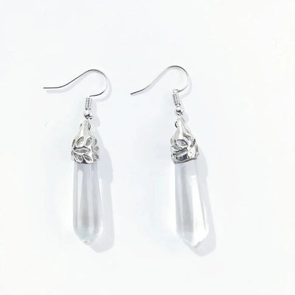 Ethnic Style Water Droplets Stone Drop Earrings 1 Pair