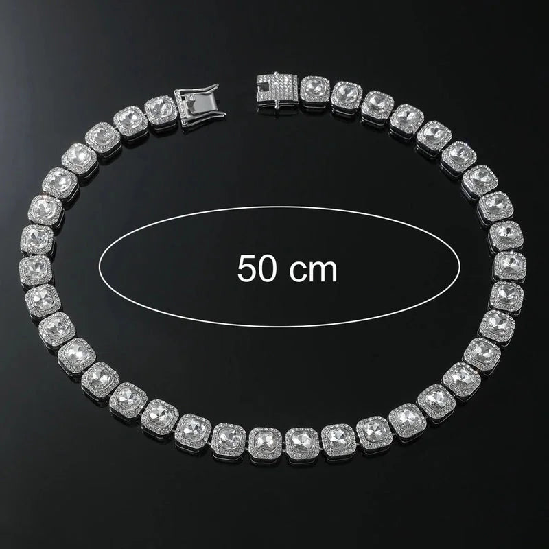 Hip-hop Geometric Alloy Plating Inlay Rhinestones Unisex Necklace