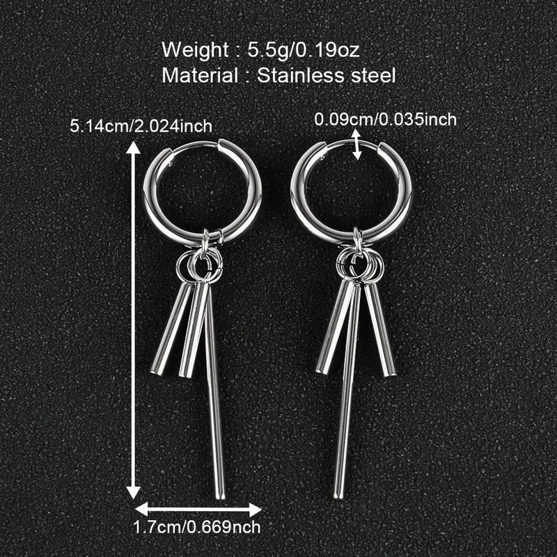 1 Pair Minimalist Classic Style Solid Color Polishing Plating 304 Stainless Steel 18K Gold Plated Drop Earrings