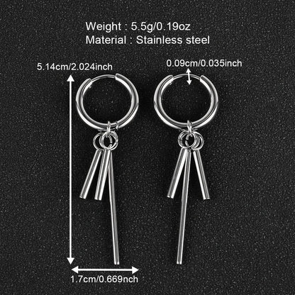 1 Pair Minimalist Classic Style Solid Color Polishing Plating 304 Stainless Steel 18K Gold Plated Drop Earrings