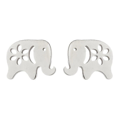 1 Pair Minimalist Animal Plating 304 Stainless Steel 18K Gold Plated Ear Studs