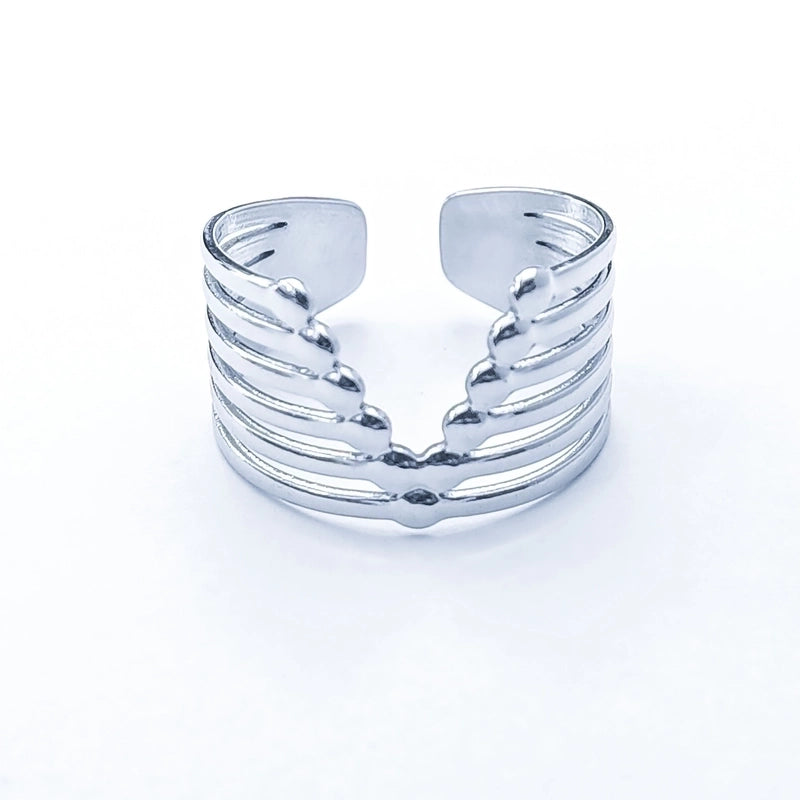 Minimalist Heart Shape Titanium Steel Open Rings