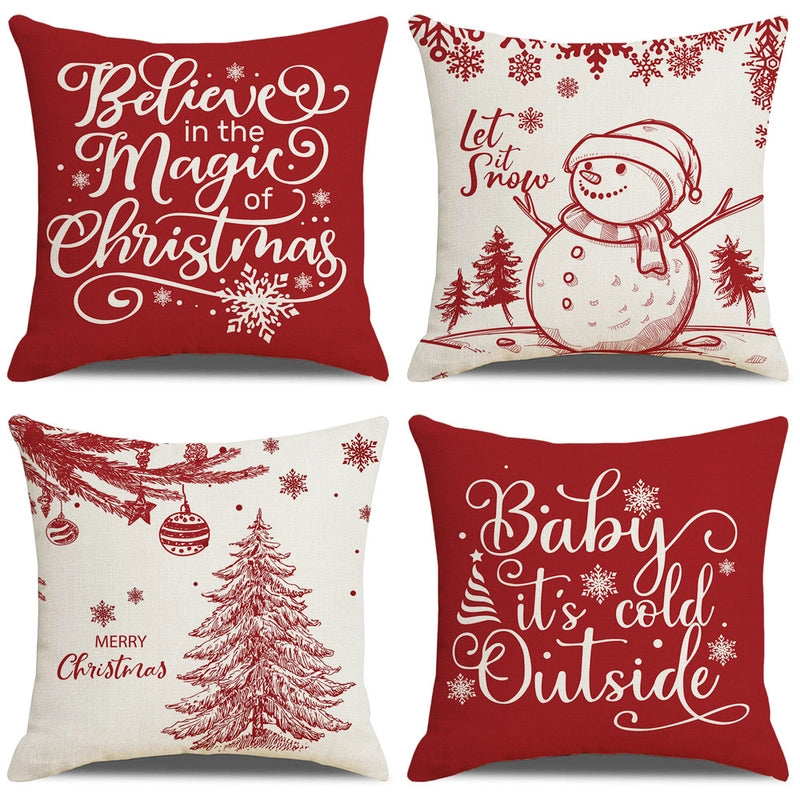 Christmas Combination Pillow Case New Home Sofa Decoration Cushion Pillow Case Manufacturers