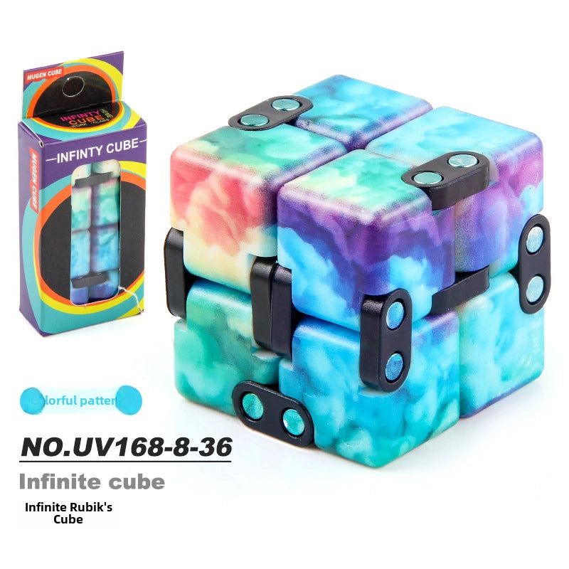 New Strange Decompression Toy UV Printing Infinite Rubik's Cube Decompression Folding Changeable Rubik's Cube Fingertip Rubik's Cube Manufacturer Resources