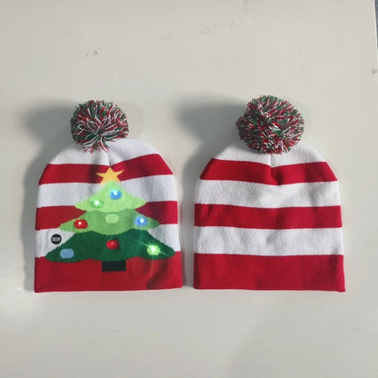 Kid'S IG Style Santa Claus Elk Pom Poms Wool Cap
