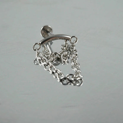 2 Pieces Lip Rings Casual Hawaiian Tropical Star Moon 304 Stainless Steel 18K Gold Plated Ear Cartilage Rings & Studs