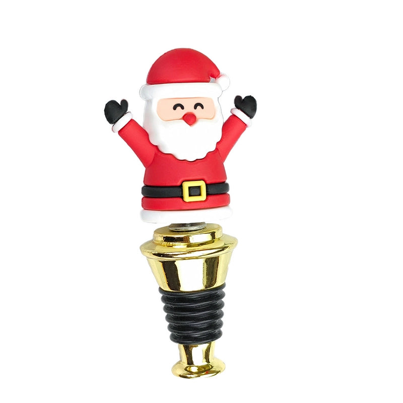 Christmas Cute Santa Claus Alloy Wine Stopper 1 Piece