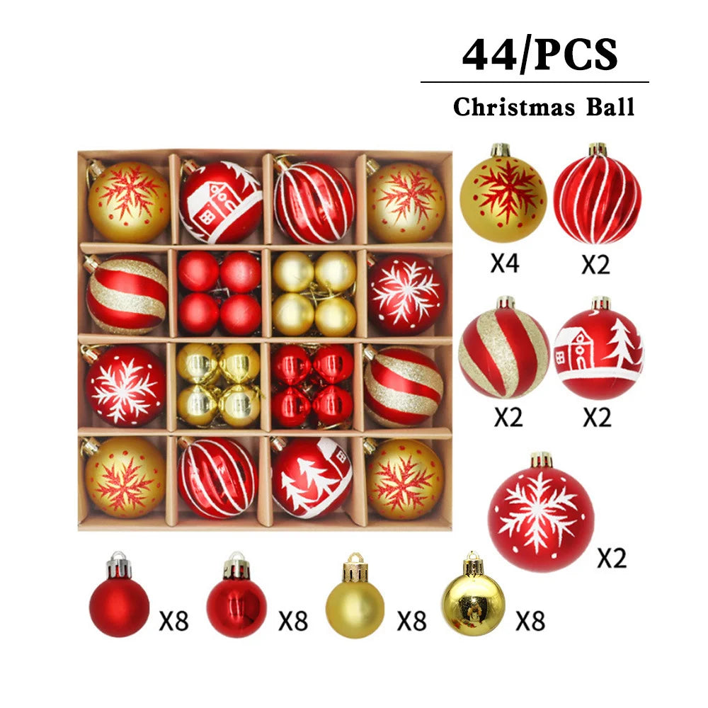 Christmas Decoration 6cm 16pcs Electroplated Plastic Balls Irregularly Shaped Painted Christmas Balls Gift Christmas