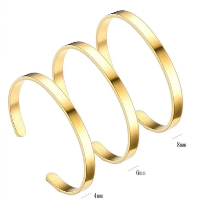 Minimalist Solid Color Stainless Steel Plating Bangle 1 Piece