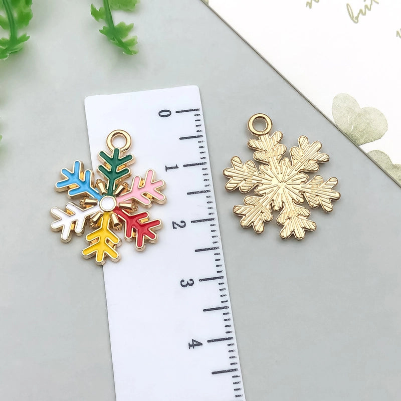 1 Piece 20 PCS/Package 13x16mm 16x21mm 18x20mm Alloy Snowflake Pendant Jewelry Accessories