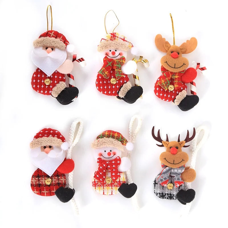 Christmas Nordic Style Cute Santa Claus Snowman Elk Party Festival Hanging Ornaments