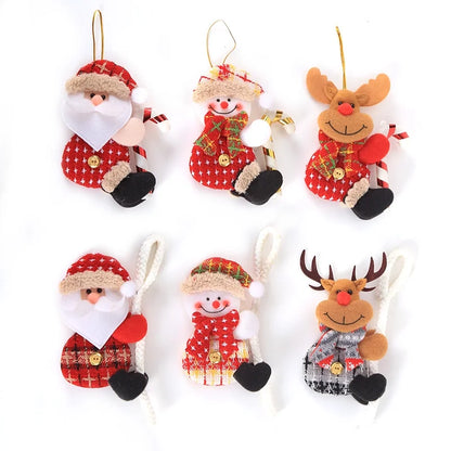 Christmas Nordic Style Cute Santa Claus Snowman Elk Party Festival Hanging Ornaments
