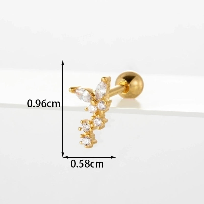 Ear Cartilage Rings & Studs Flower 316L Stainless Steel Copper