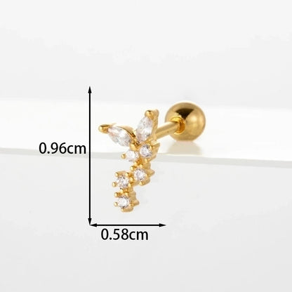 Ear Cartilage Rings & Studs Flower 316L Stainless Steel Copper