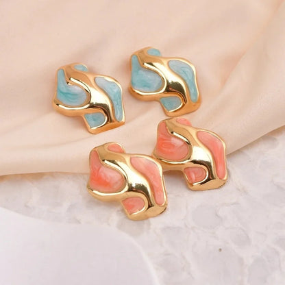 1 Pair Casual Minimalist Classic Style Geometric 304 Stainless Steel Ear Studs