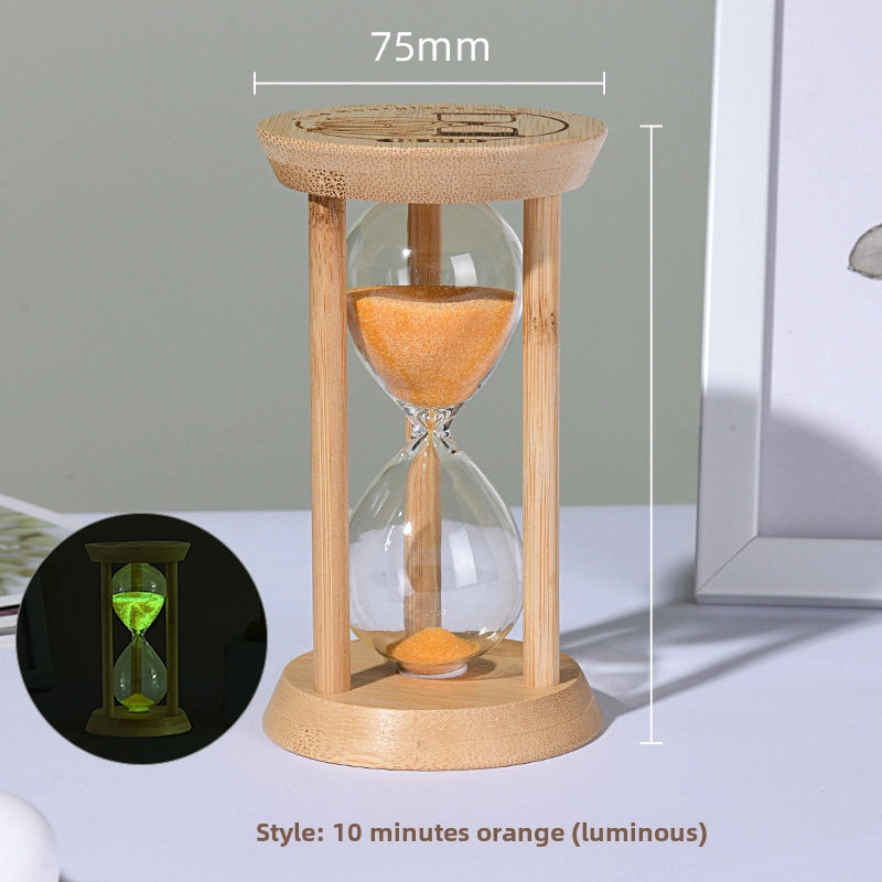 Creative Bamboo Fluorescent Timer Home Bedroom Ornaments 1-30 Minutes Luminous Time High Sense