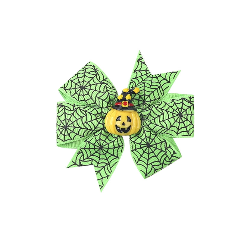 Halloween Funny Halloween Pattern Rib Ribbon Party Hairpin
