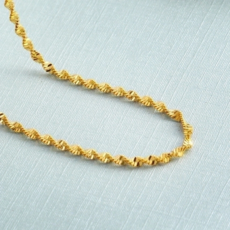 Minimalist Geometric Copper Gold Plated Necklace