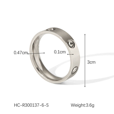 IG Style Round Stainless Steel Diamond Inlay Bangles
