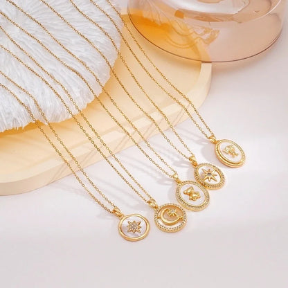 304 Stainless Steel Copper Cable Chain Animal Bear Pendant Necklace