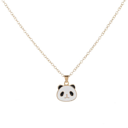 Cartoon Style Cute Panda K Gold Plated 201 Stainless Steel Zinc Alloy Pendant Necklace