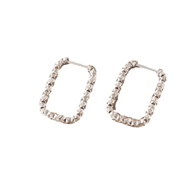 1 Pair Minimalist Geometric Round Solid Color Plating Titanium Steel Earrings Ear Studs