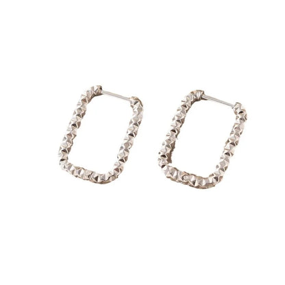 1 Pair Minimalist Geometric Round Solid Color Plating Titanium Steel Earrings Ear Studs