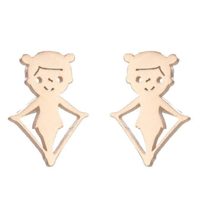 1 Pair Minimalist Solid Color Irregular Plating 304 Stainless Steel 18K Gold Plated Ear Studs