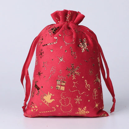 Christmas Minimalist Classic Style Christmas Tree Snowflake Flocking Holiday Daily Gift Bags Gift Wrapping Supplies