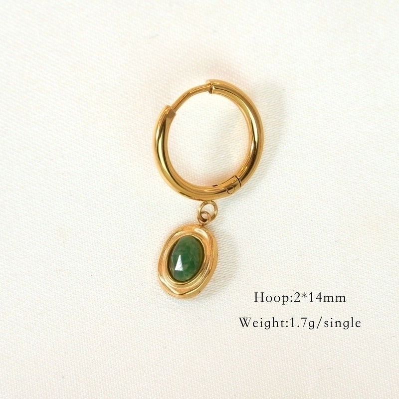 6 Pieces Minimalist Classic Style Heart Shape Plating Inlay 304 Stainless Steel Rhinestones Drop Earrings